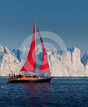 Beautiful landscape with large icebergsÂ 